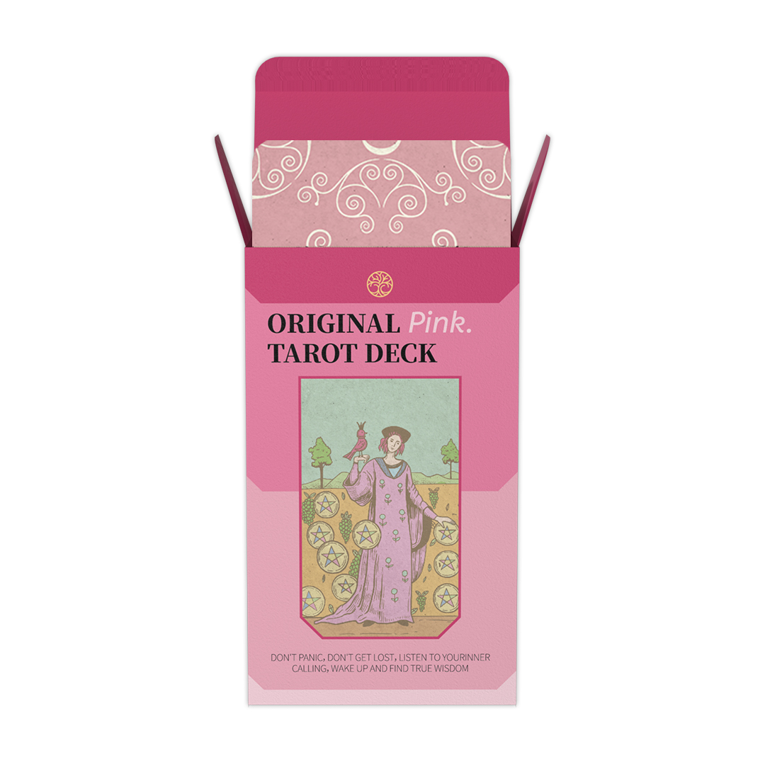 迷你粉彩主体韦特塔罗牌 Original Pink Tarot伟特牌维特taluo卡-图1