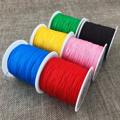 特细玉线71号线0.4mm串珠手工材料手链吊坠戒指编织无弹力红绳子 - 图1