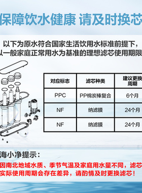 海尔施特劳斯净水器家用机换芯