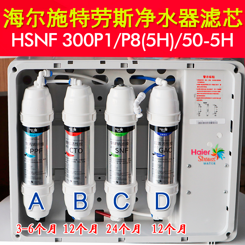 海尔施特劳斯净水器HSNF300P1X/J/P8(5h/50-5H/P5A家用智净机滤芯-图2