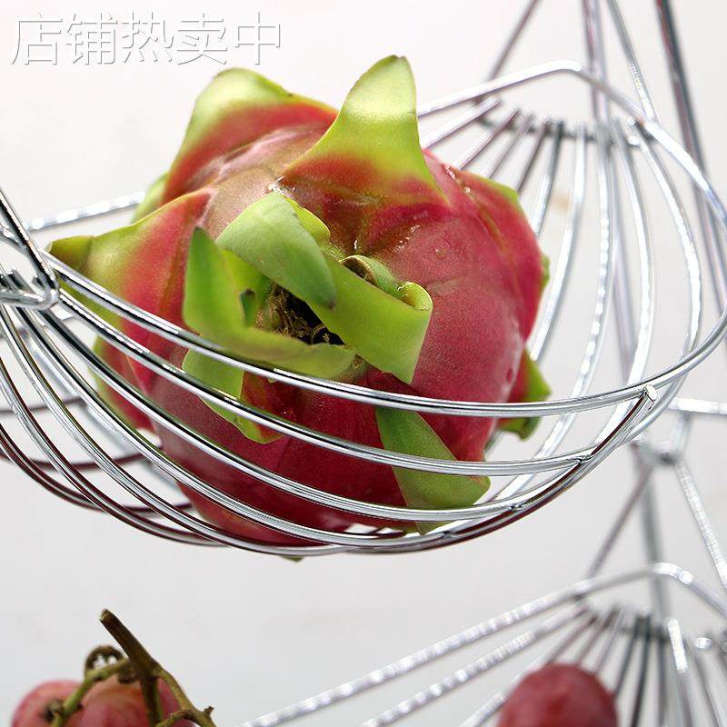 欧式铁艺水果篮创意三层可拆装水果盆水果收纳篮水果摇篮家居摆件,淘宝优惠券,粉丝福利购,淘宝优惠卷