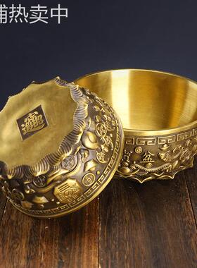 大厂新款 黄铜加厚聚宝盆 店铺办公室 礼品工艺品摆件 厂家
