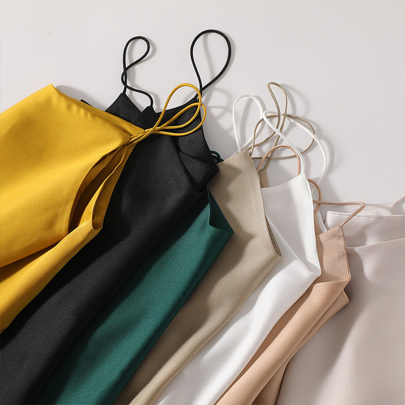 醋酸缎面吊带女夏丝绸外穿打底内搭 小奴尼背心吊带