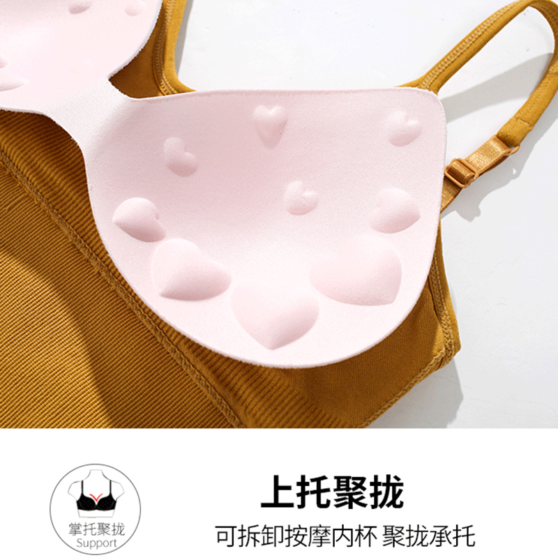 梵诺慕旗舰店美背吊带网红爆款卡卡同款大U型收腹背心运动文胸抹胸内衣裹胸女2