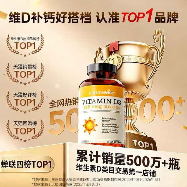 Naturewise2 bottle sunshine bottle vitamin d3 active d5000iu