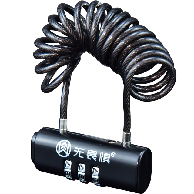 Fearless Helmet Lock Combination Lock Wire Rope Padlock