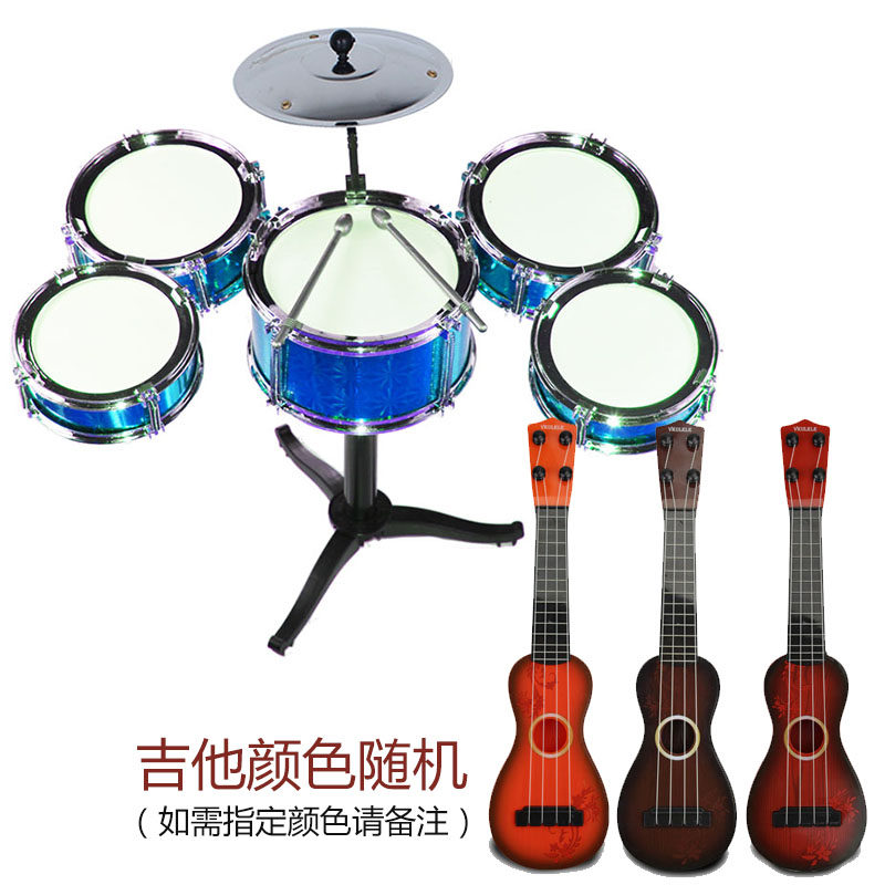 新款架子鼓架子豉启蒙早教男孩玩具 彩娇玩具架子鼓