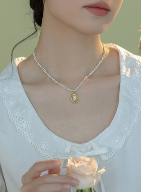 郁金香双层施家珍珠项链