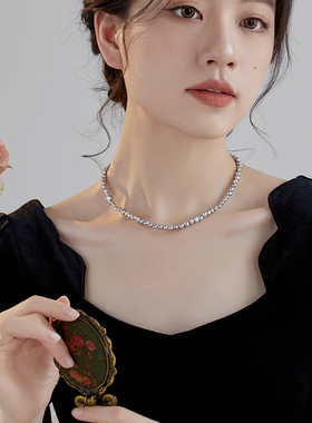 高级感灰色巴洛克珍珠项链