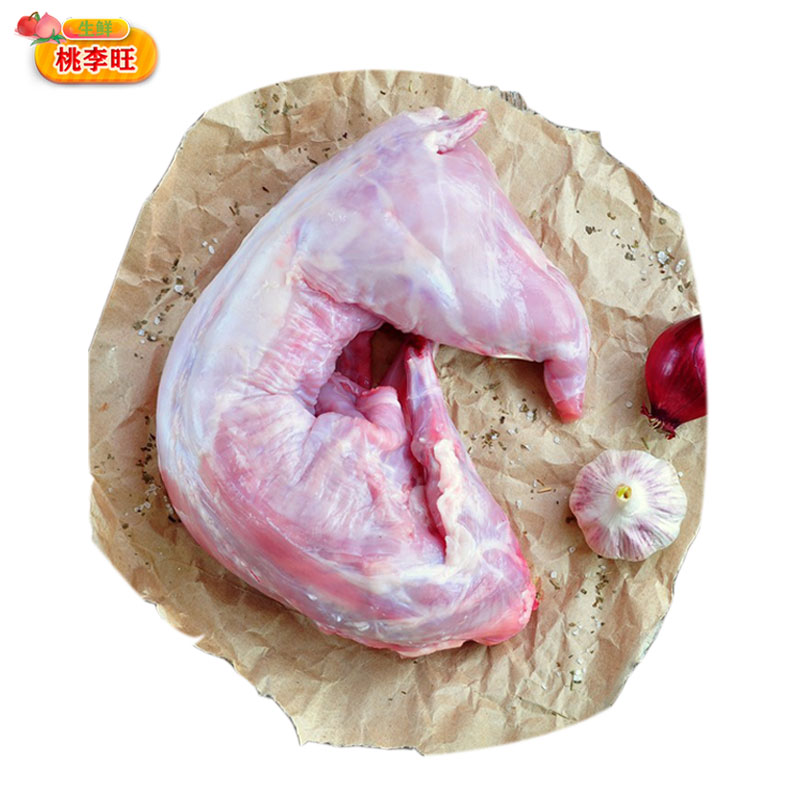 Freshly killed whole rabbit meat with head removed