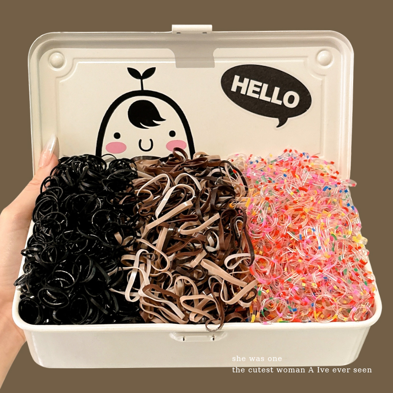儿童一次性橡皮筋扎头头绳女童宝宝发圈不伤发高弹力耐用发绳皮套 - 图3