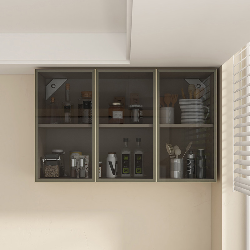 壁挂式厨房吊柜墙壁柜收纳柜调料柜厨房柜子储物柜玻璃橱柜置物柜,淘宝优惠券,粉丝福利购,淘宝优惠卷