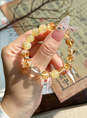 金发晶日富一日天然黄水晶