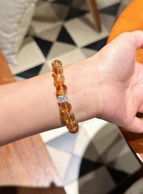 天然黄水晶手串招财转运黄塔晶