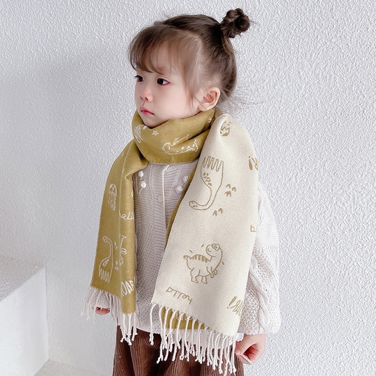 Children's imitation cashmere scarf Mupecki