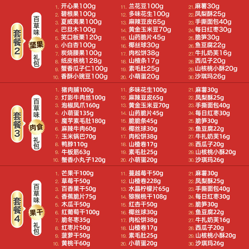 百草味大礼包 千色千味食品膨化食品