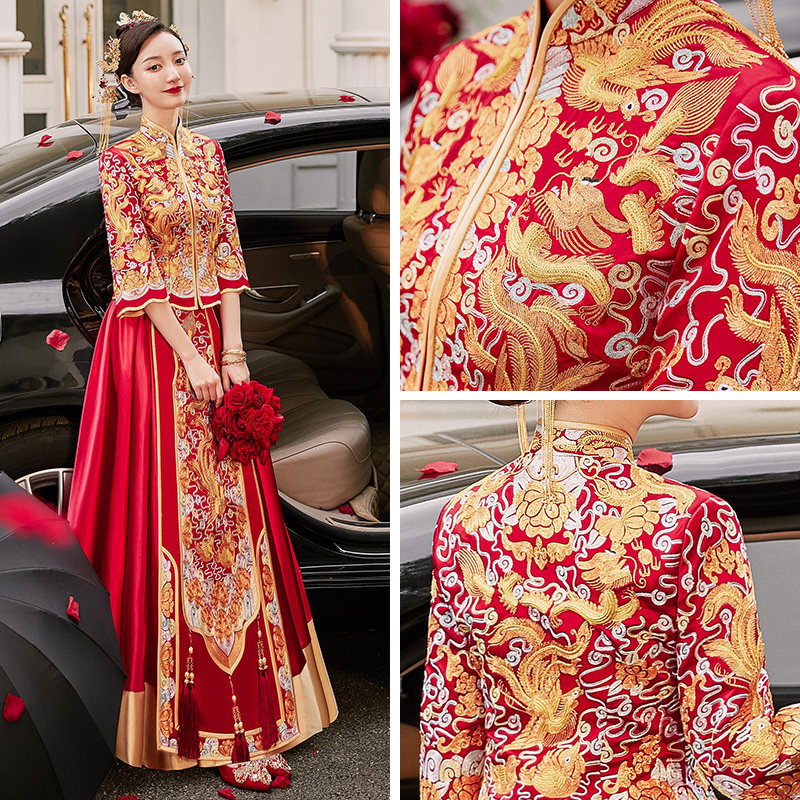 秀禾服2020新款结婚礼服女敬酒服 瑶瑟花样年华旗袍