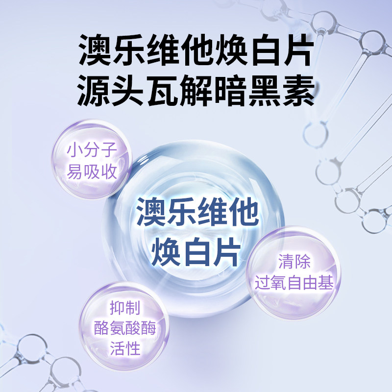 澳乐维他焕白片谷胱甘肽美白丸烟酰胺去黄去黑抗糖丸内调全身焕白