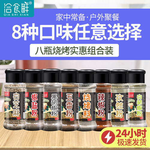 烧烤调料组合套装家用户外全套烤肉撒料胡椒辣椒椒盐五香粉孜然粉 - 图2