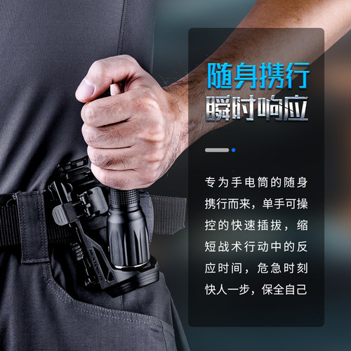 NEXTORCH纳丽德V51战术快拔电筒套360度旋转可锁定腰部便携通用夹 - 图0