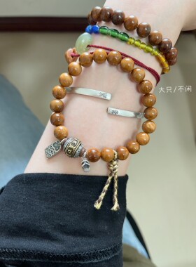 不闲原创手作 天然库克手串文玩配饰 护身符手串创意手持 文玩