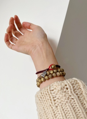 不闲手作 手工蜡绳福袋转运手绳 纯手工