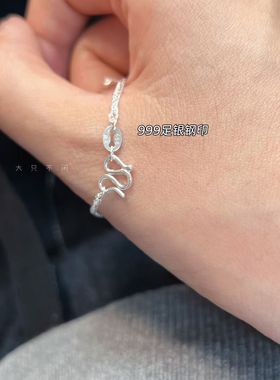 不闲原创手作 足银璎珞花丝手工花丝复古平安锁