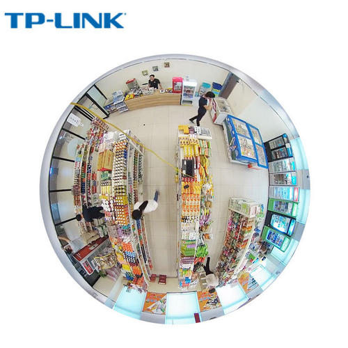 普联TP-LINK无线摄像头全景360度鱼眼双镜头wifi远程4G流量手机监控吸顶高清夜视家用店铺室内55T2智能摄影头 - 图2