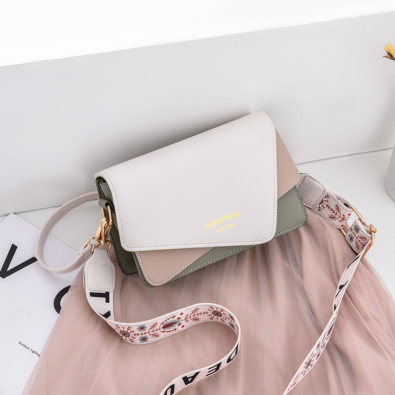 斜挎撞色休闲包春夏新款潮流行包包 世营女士包袋