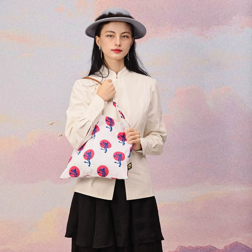 Оригинальный небольшой дизайнерский хлопковый шоппер, сумка через плечо