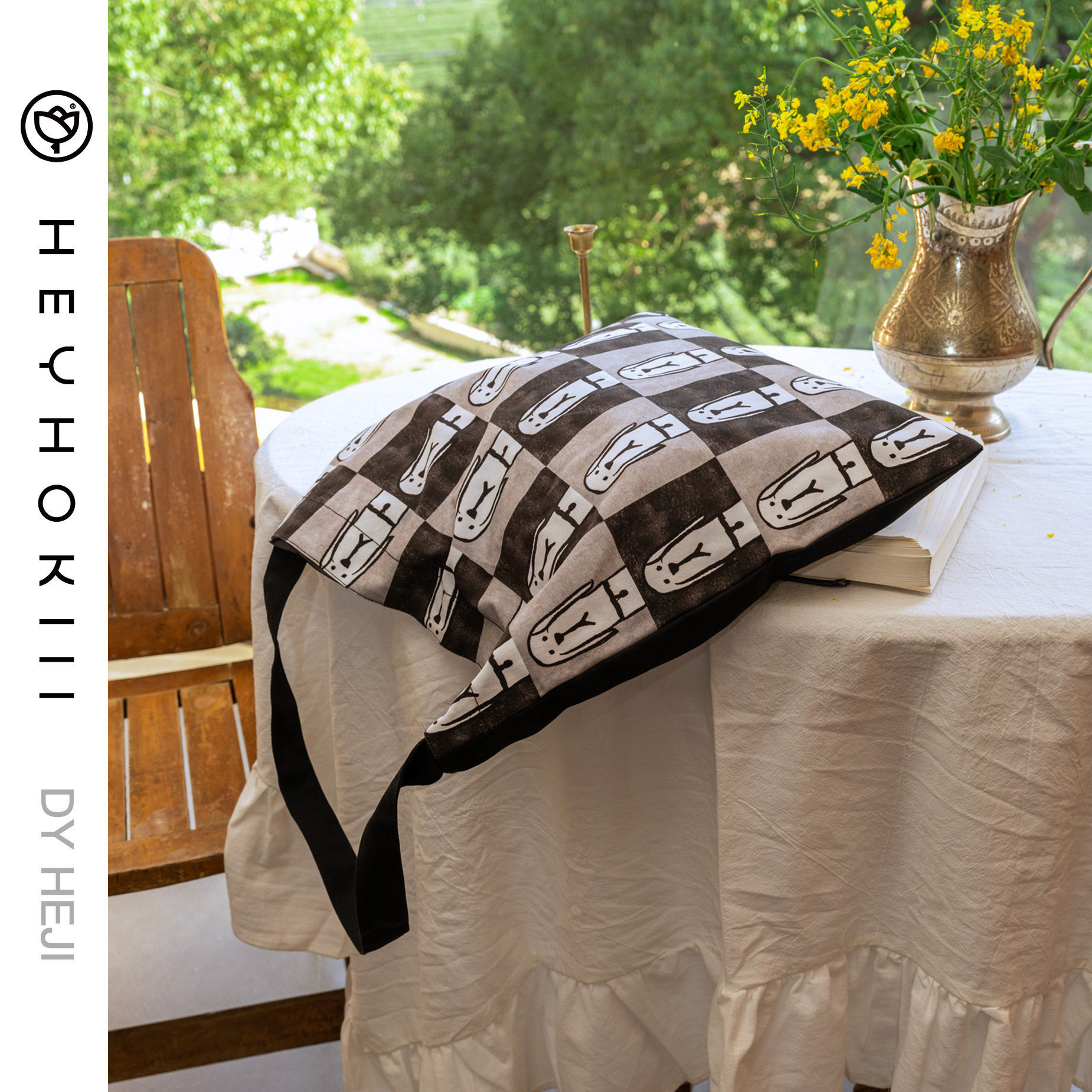 heyhokiii不撞包 狗头保命单肩包女简约全棉帆布包女大容量包包女,淘宝优惠券,粉丝福利购,淘宝优惠卷