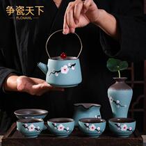 Manual Painting Kung Fu Tea Kit Teapot Tea Cup Tea Cup Chinese Home Living Room Office Gift Box Installed Food Grade Special