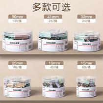 Color Long Tail Clip Dovetail Clip Large Medium Size Bill Iron Clip File Exam Paper Fixed Book Stationery Clip Anti-Tail Clip