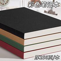 Notebook b5 thick benson a5 Niu leather minimalist college student with a4 thick blank with paper this horizontal line thinking guide picture