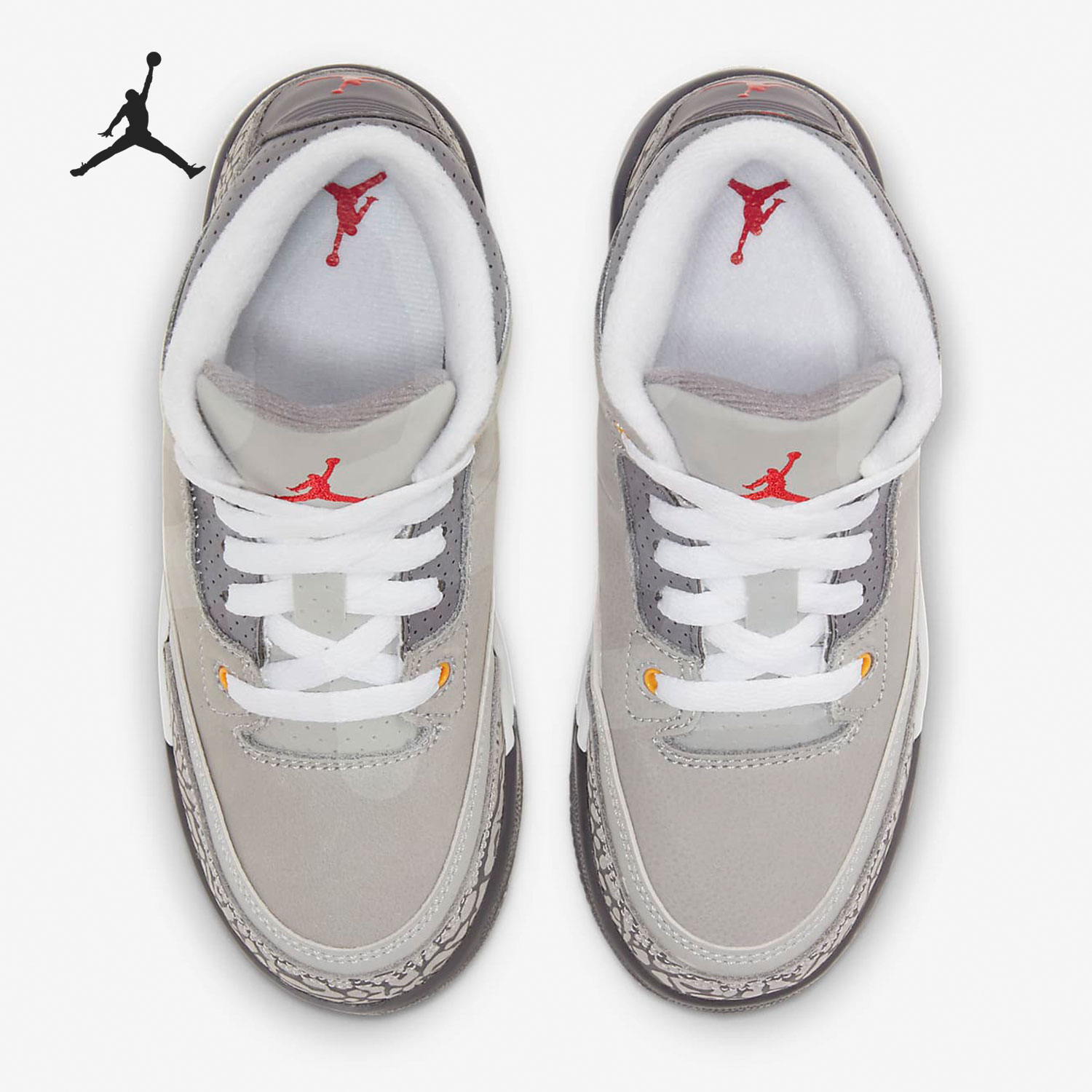 Nike/耐克正品 Air Jordan 3 AJ3爆裂纹大童中帮篮球鞋398614-012 - 图2