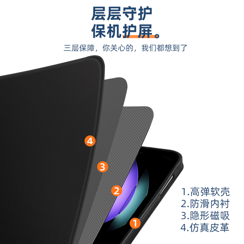 gomi适用小米平板6sPro保护套pad6pro小米5平板保护壳6max新款12.4英寸电脑六代五轻薄全包简约磁吸外壳配件-图2