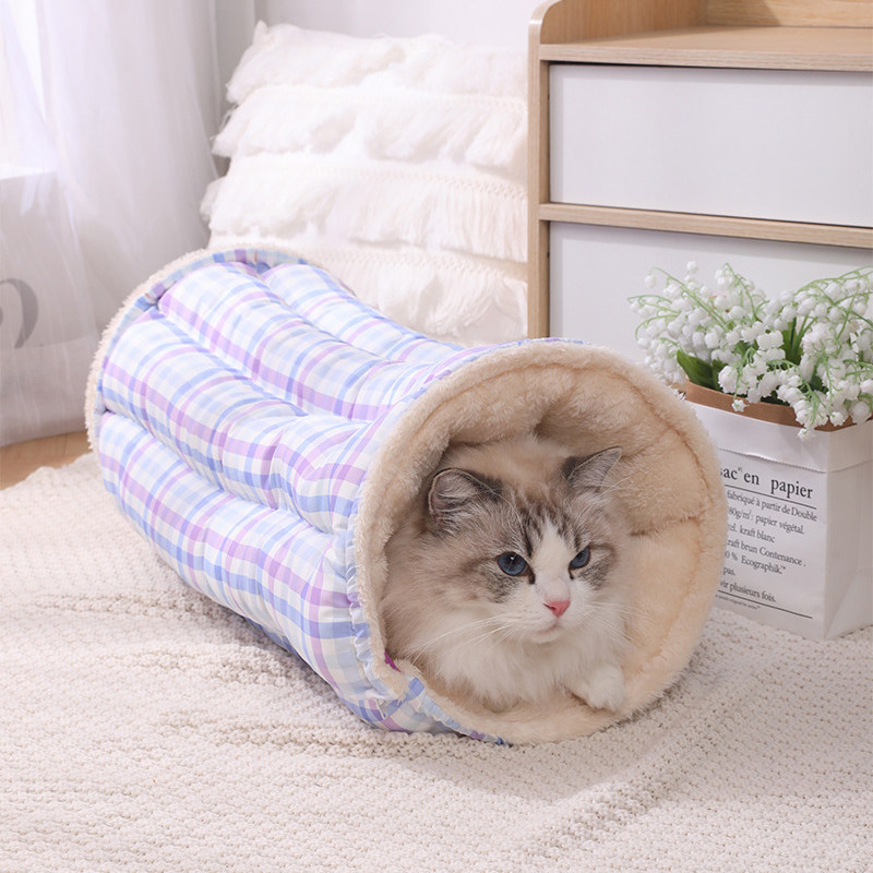 隧道猫窝冬天保暖可拆洗猫躲避屋猫咪钻洞安全感窝包裹式过冬垫子,淘宝优惠券,粉丝福利购,淘宝优惠卷