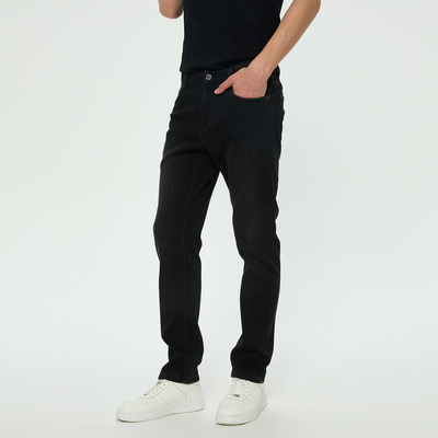 【加绒内里】DIDIBOY2025年冬季新款加厚保暖男士休闲直筒牛仔裤