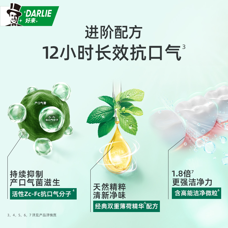 DARLIE好来(原黑人)双重薄荷海洋森林清然清新亮白清洁含氟牙膏 - 图3