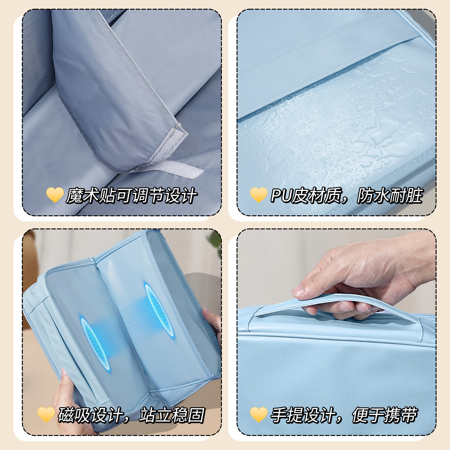 【防水】化妆包女大容量可站立式文具笔袋化妆包竖式可挂行李箱分区收纳旅行便携式外出2026洗漱化妆品收纳包,淘宝优惠券,粉丝福利购,淘宝优惠卷