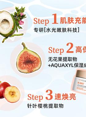 【天猫u先】myclarins小娇韵诗学生早八套组水光霜5ml蜜桃水10ml