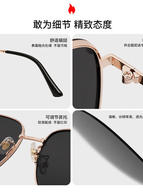 ZIPPO2024新款大框墨镜女潮辣妹遮阳眼镜高级感显瘦太阳镜7260