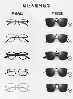 ZIPPO近视墨镜夹片户外开车驾驶镜防紫外线防强光偏光眼镜男女853