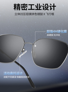 ZIPPO驾驶镜男款开车专用防紫外线防眩光变色超轻太阳镜75871