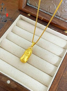 韦雪同款古法沙金镶钻十字金刚杵貔貅吊坠 镶钻金刚杵挂坠diy配件