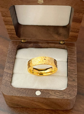 金店同款碎碎冰戒指女越南沙金碎碎冰戒子实心满天星碎冰冰高保色