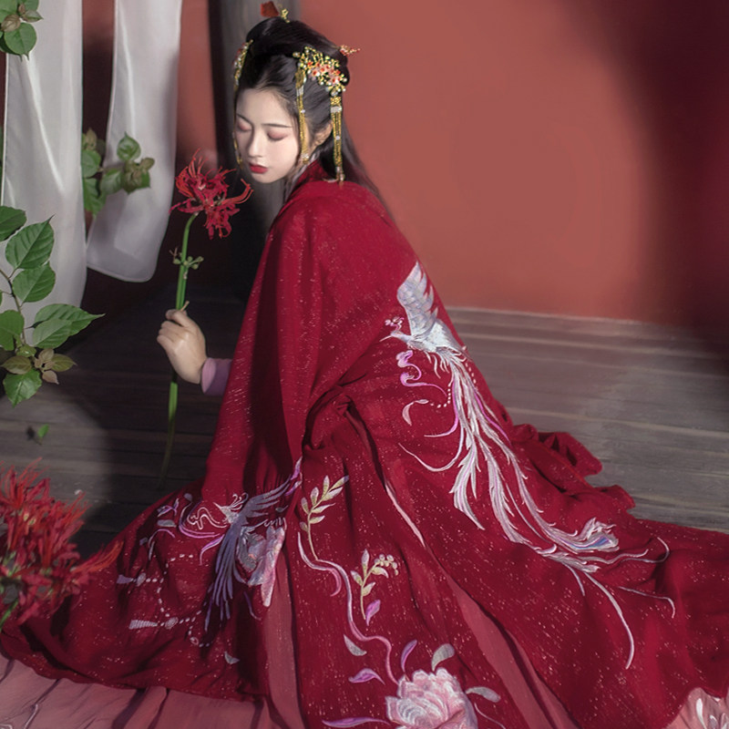 花小衣凤鸣正品原创花嫁红色汉服 花小衣汉服