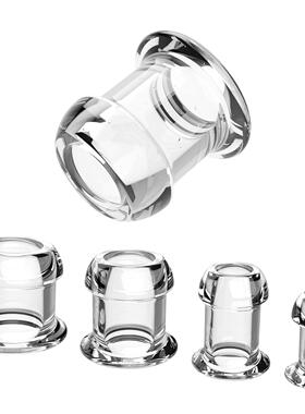 Transparent hollow anal plug, anal peephole, rear‑play mast