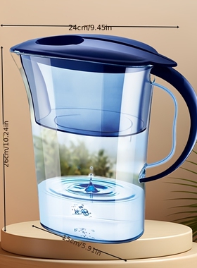 2.5L滤水壶家用净水壶便携式自来水过滤壶除氯减垢净水器可换滤芯