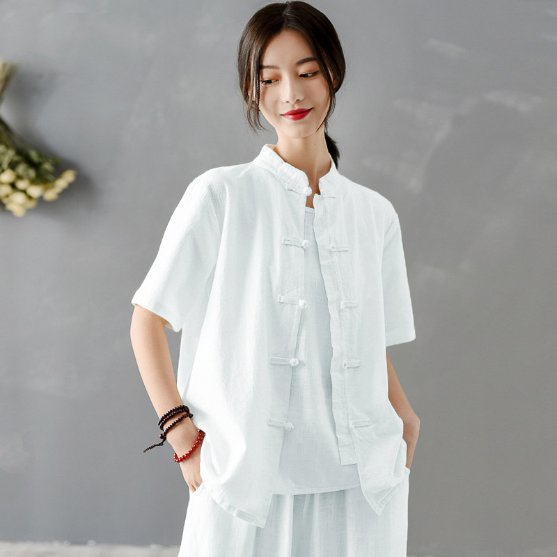 中国风女装中式棉麻文艺春秋上衣 忆青鱼上衣